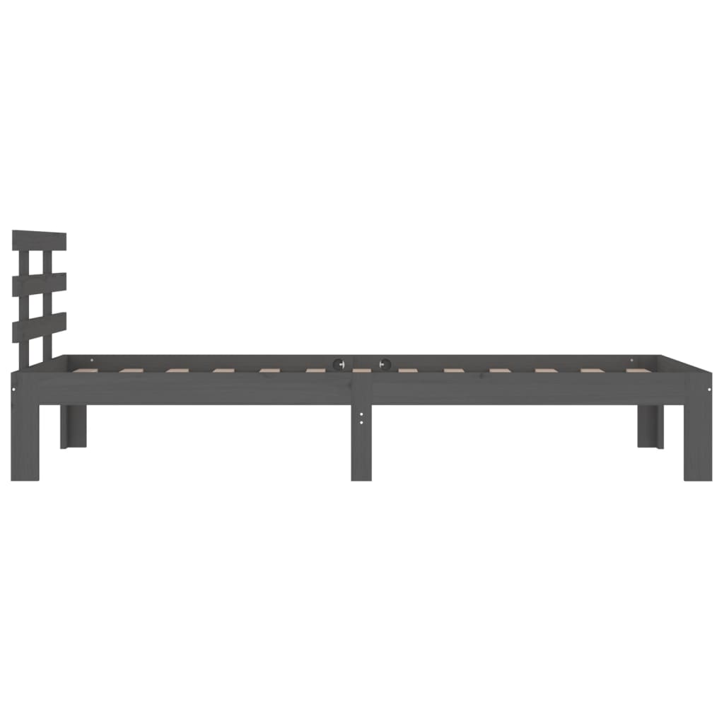 Sängynrunko harmaa täysi puu 75x190 cm 2FT6 Small Single - Sisustajankoti.fi