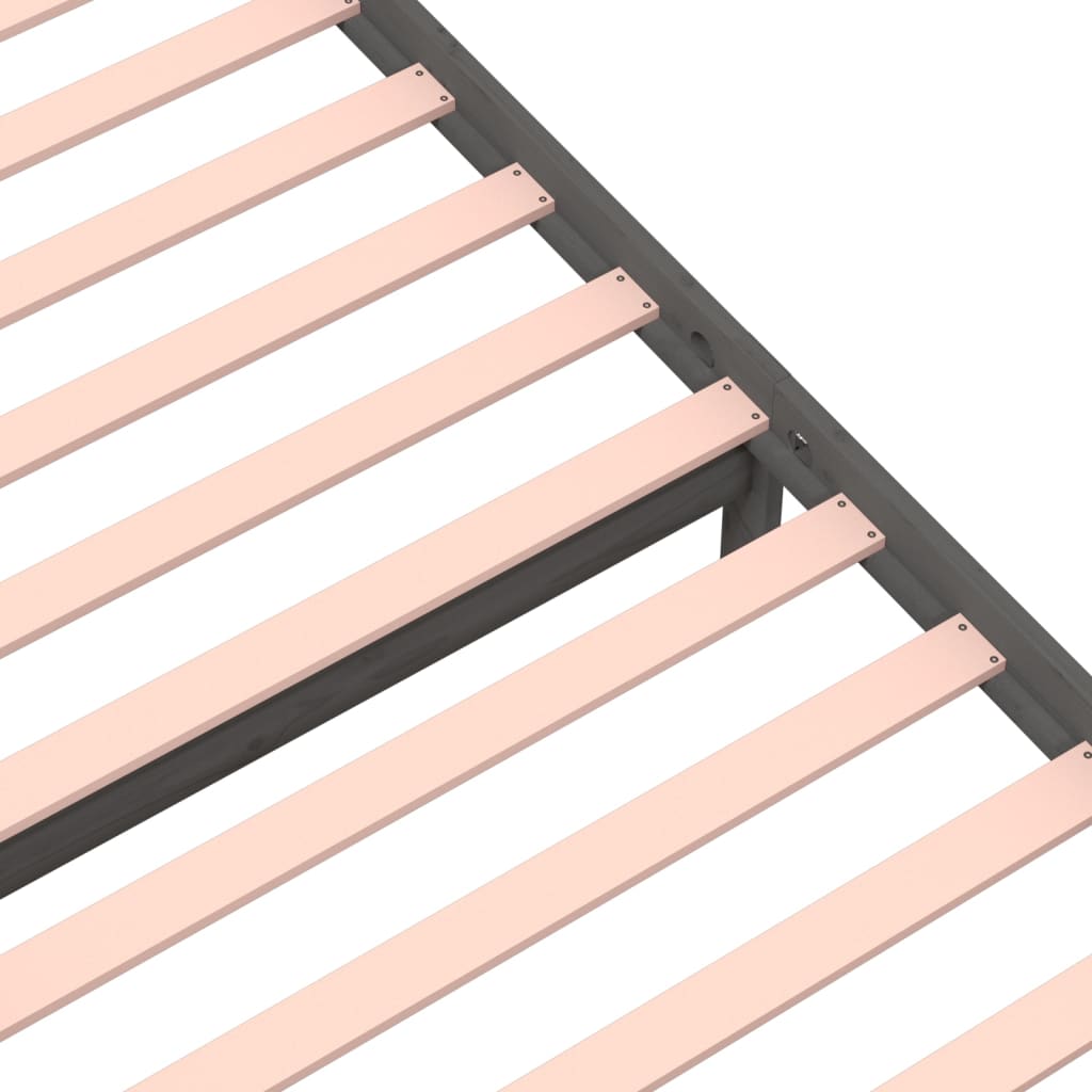 Sängynrunko harmaa täysi puu 90x190 cm 3FT Single - Sisustajankoti.fi