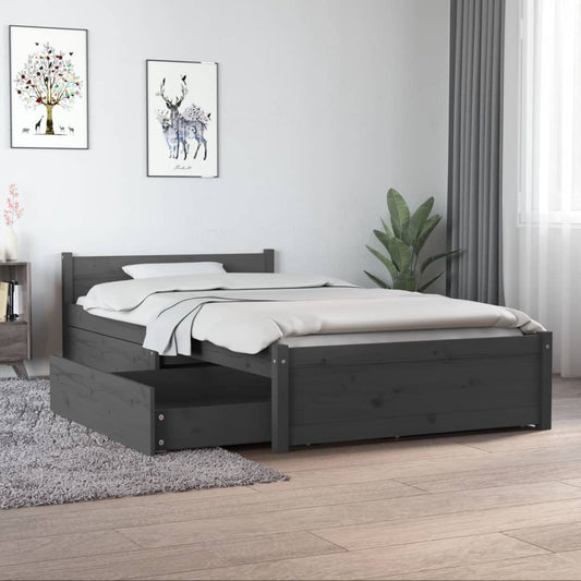 Sängynrunko laatikoilla harmaa 90x190 cm 3FT Single - Sisustajankoti.fi