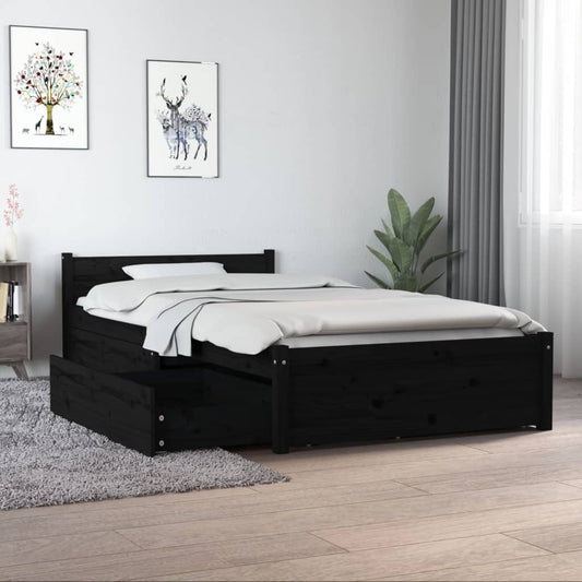 Sängynrunko laatikoilla musta 90x190 cm 3FT Single - Sisustajankoti.fi