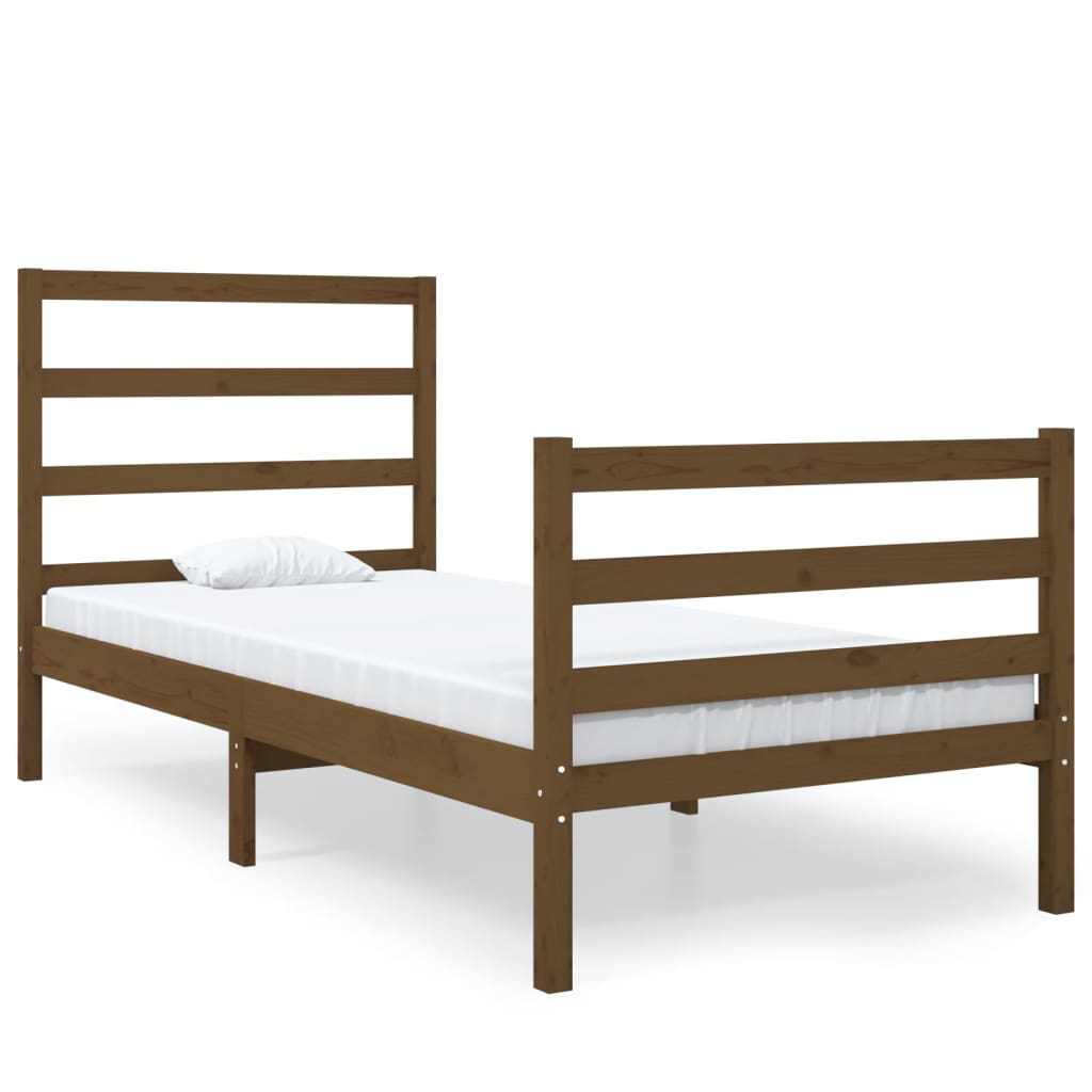 Sängynrunko hunajanrusk täysi mänty 75x190 cm 2FT6 Small Single - Sisustajankoti.fi