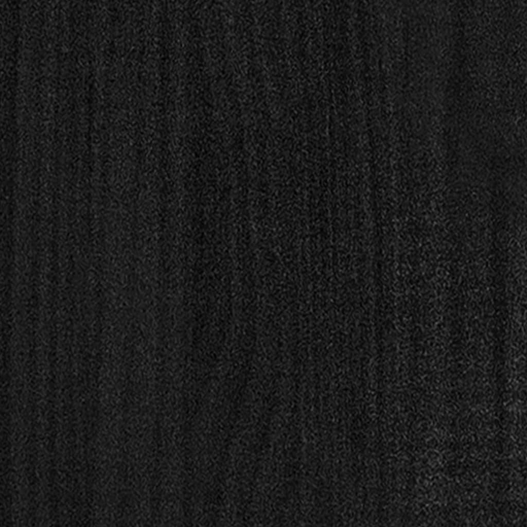 Sängynrunko musta täysi mänty 100x200 cm - Sisustajankoti.fi