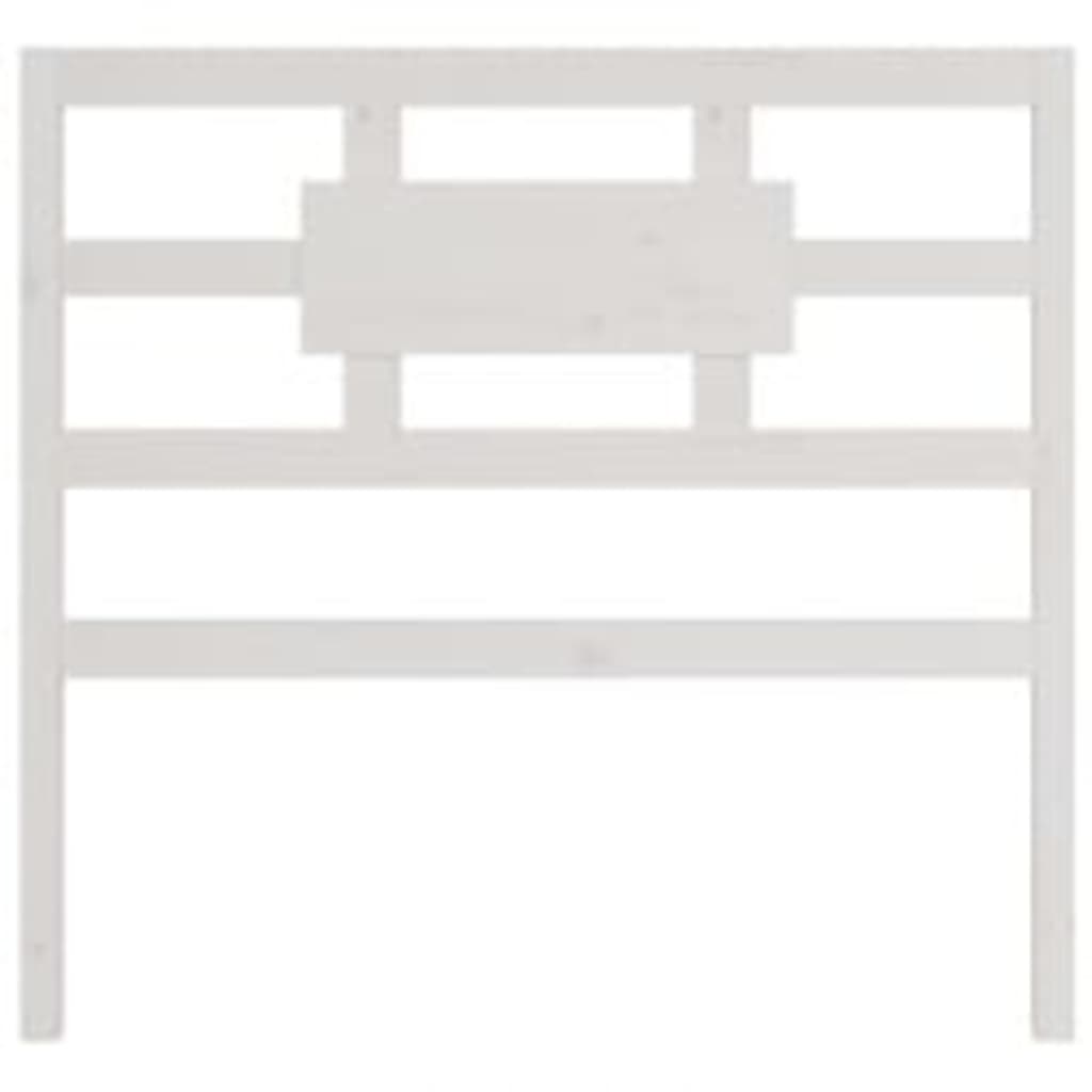 Sängynrunko valkoinen täysi puu 100x200 cm - Sisustajankoti.fi