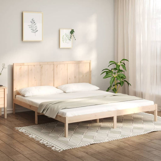 Sängynrunko täysi mänty 200x200 cm - Sisustajankoti.fi