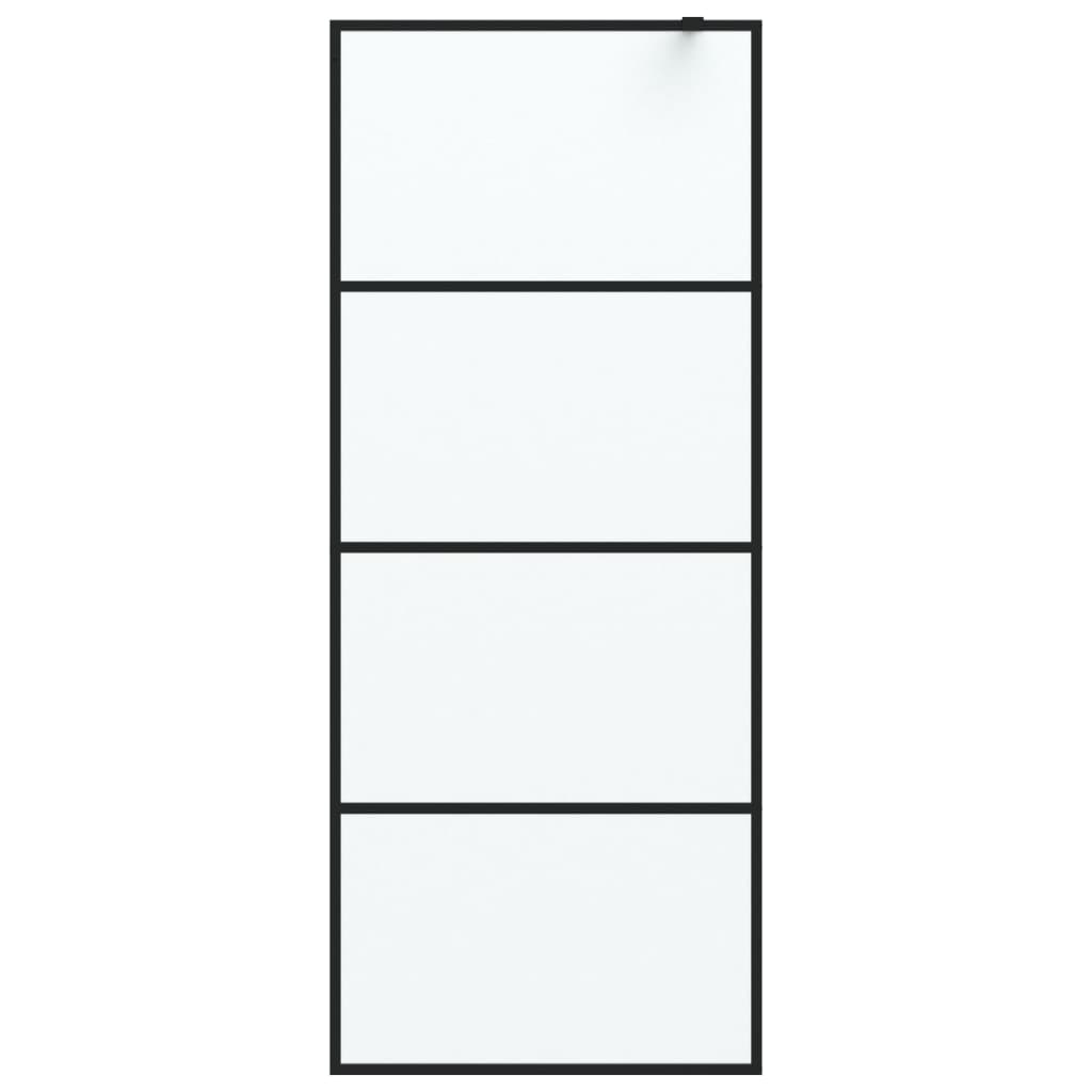 Walk-in suihkuseinäke musta 80x195 cm huurrettu ESG-lasi - Sisustajankoti.fi