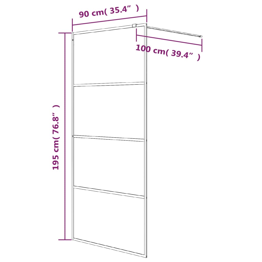 Walk-in suihkuseinäke hopea 90x195 cm kirkas ESG-lasi - Sisustajankoti.fi