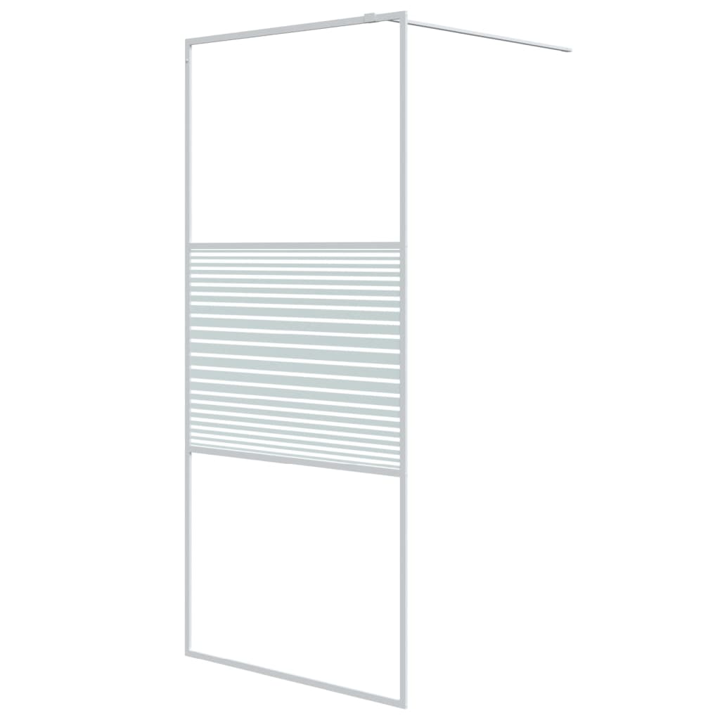 Walk-in suihkuseinäke valkoinen 90x195 cm kirkas ESG-lasi - Sisustajankoti.fi