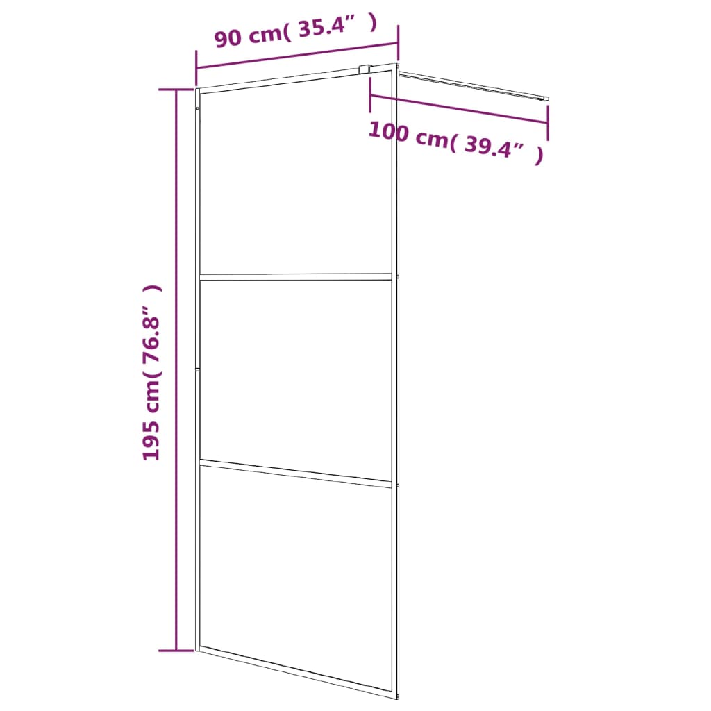 Walk-in suihkuseinäke valkoinen 90x195 cm kirkas ESG-lasi - Sisustajankoti.fi