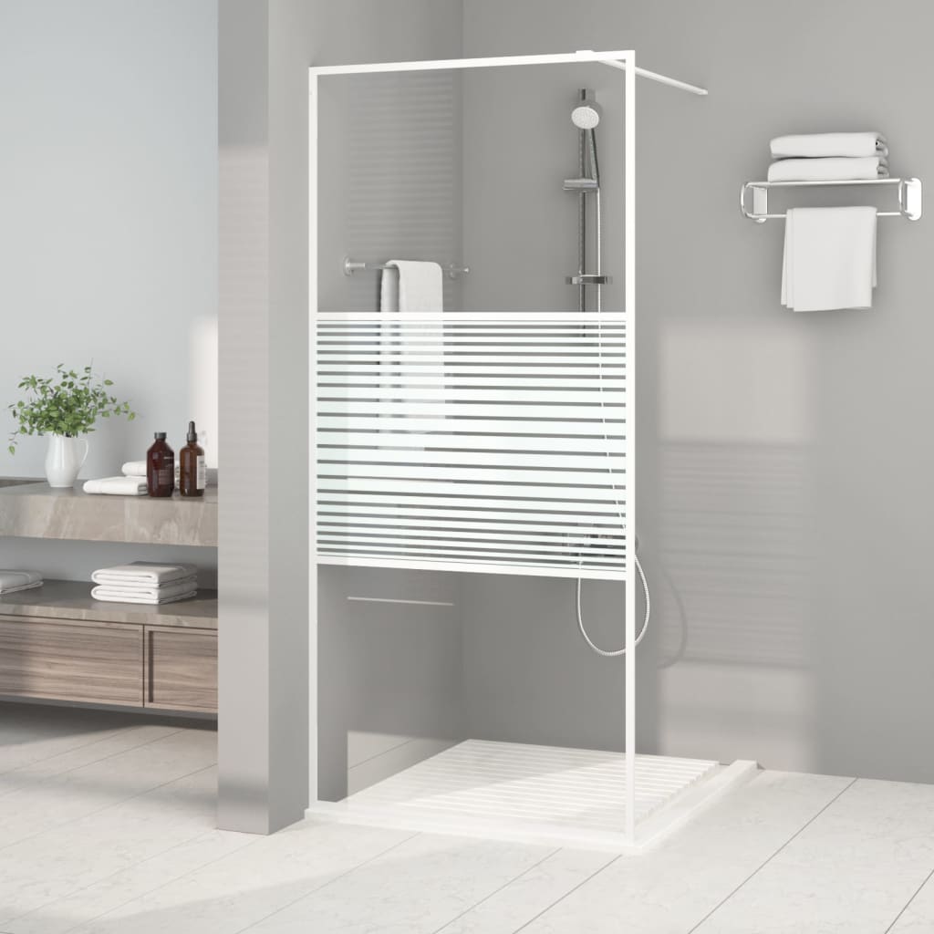 Walk-in suihkuseinäke valkoinen 90x195 cm kirkas ESG-lasi - Sisustajankoti.fi