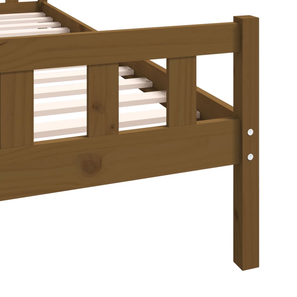 Sängynrunko hunajanruskea täysi puu 75x190 cm 2FT6 Small Single - Sisustajankoti.fi