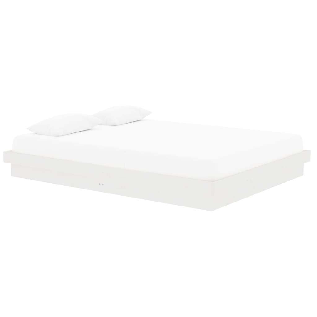 Sängynrunko valkoinen täysi puu 150x200 cm 5FT King - Sisustajankoti.fi