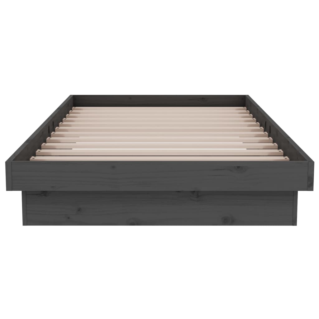 Sängynrunko harmaa täysi puu 90x190 cm 3FT Single - Sisustajankoti.fi