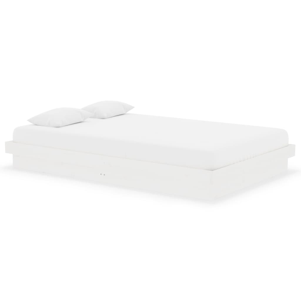 Sängynrunko valkoinen täysi puu 120x190 cm 4FT Small Double - Sisustajankoti.fi