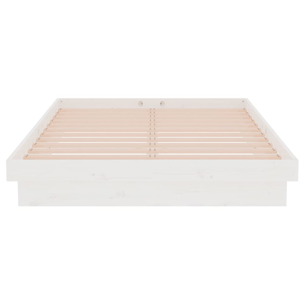 Sängynrunko valkoinen täysi puu 120x190 cm 4FT Small Double - Sisustajankoti.fi