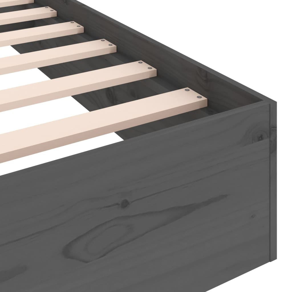 Sängynrunko harmaa täysi mänty 180x200 cm 6FT Super King - Sisustajankoti.fi