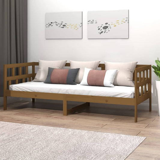 Sohvasänky hunajanruskea täysi mänty 90x200 cm - Sisustajankoti.fi