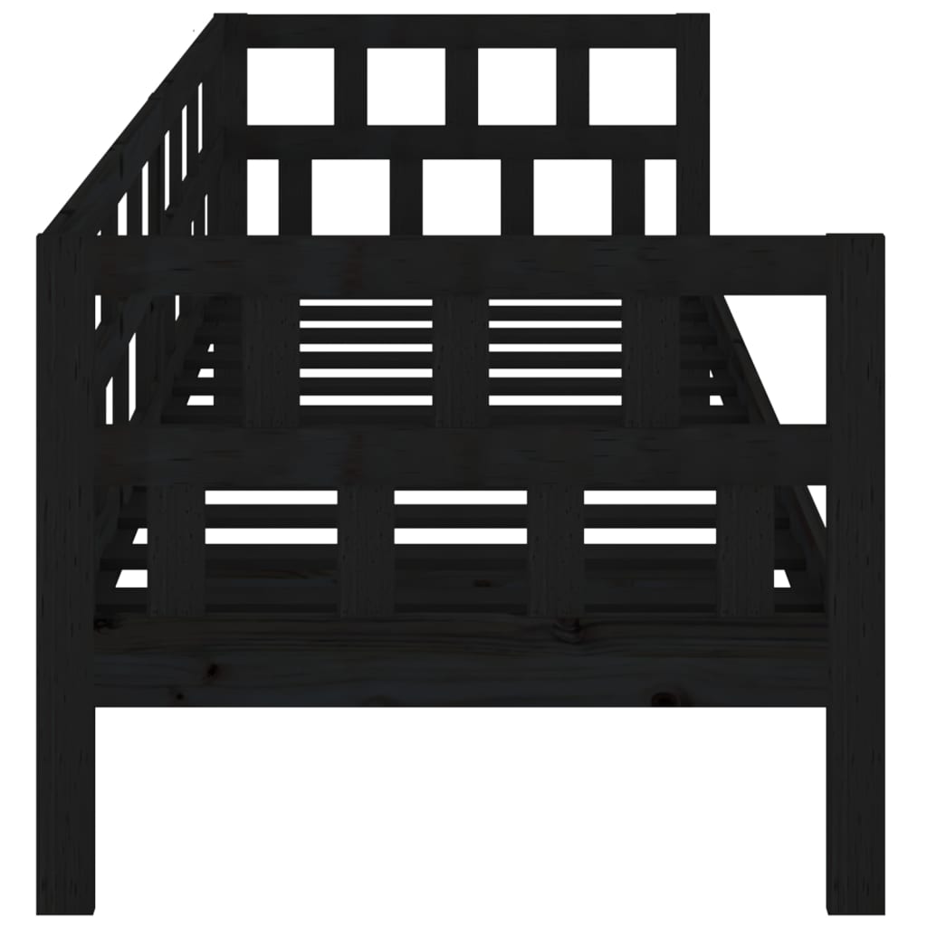 Sohvasänky musta täysi mänty 90x200 cm - Sisustajankoti.fi