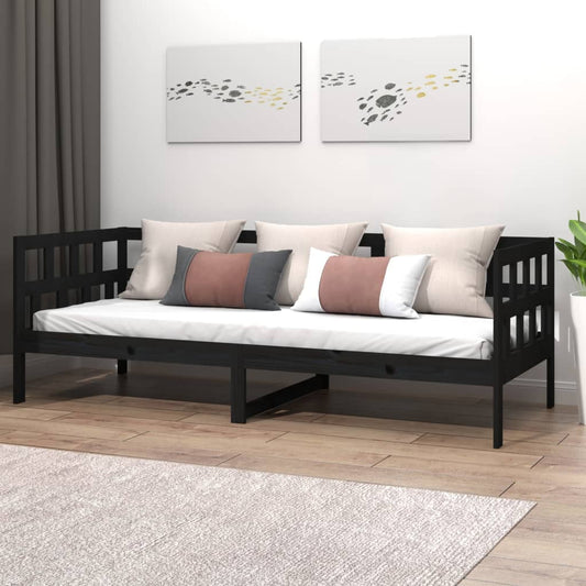 Sohvasänky musta täysi mänty 80x200 cm - Sisustajankoti.fi