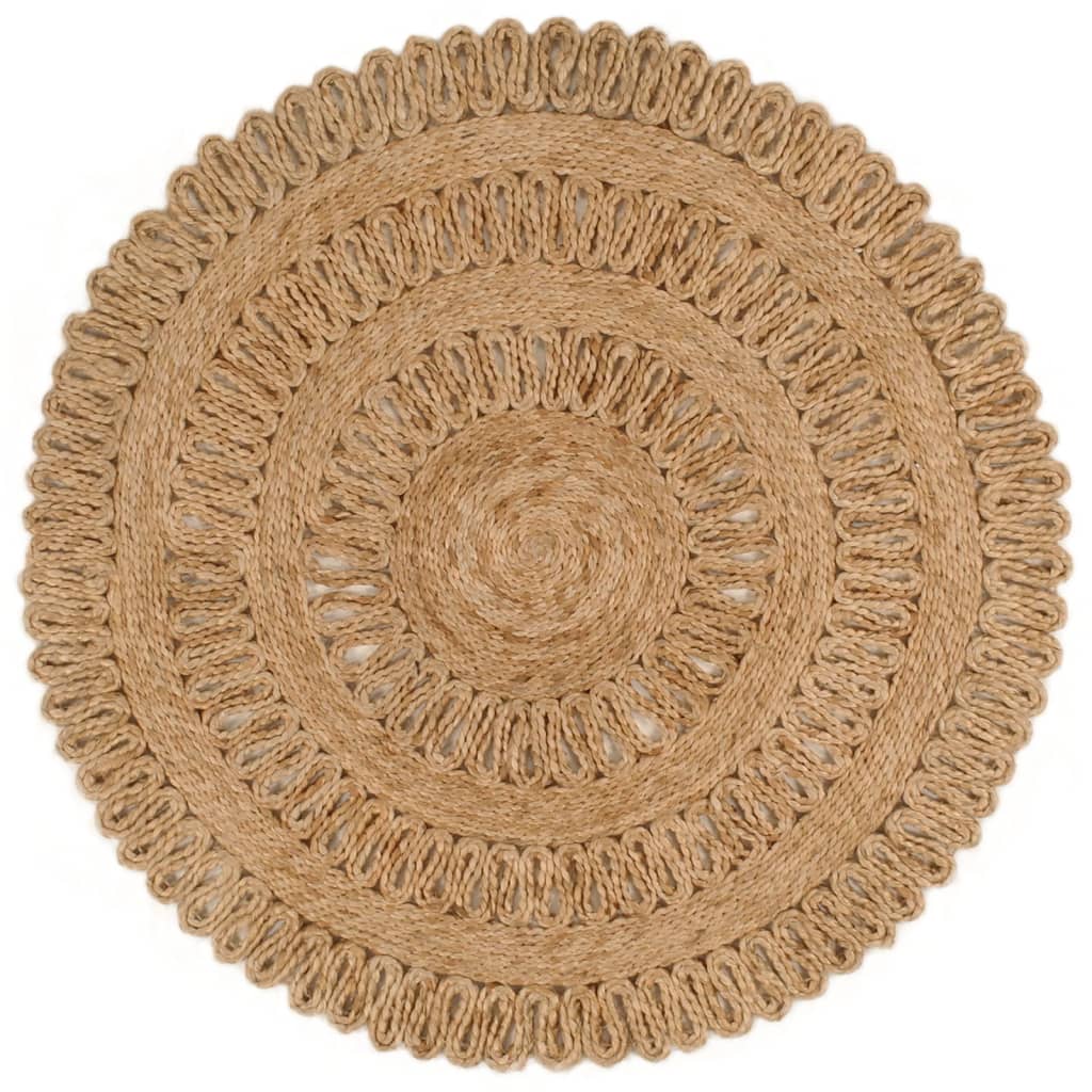 Matto käsinpunottu juutti 90 cm pyöreä - Sisustajankoti.fi