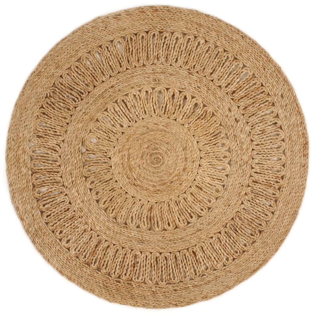 Matto käsinpunottu juutti 90 cm pyöreä - Sisustajankoti.fi