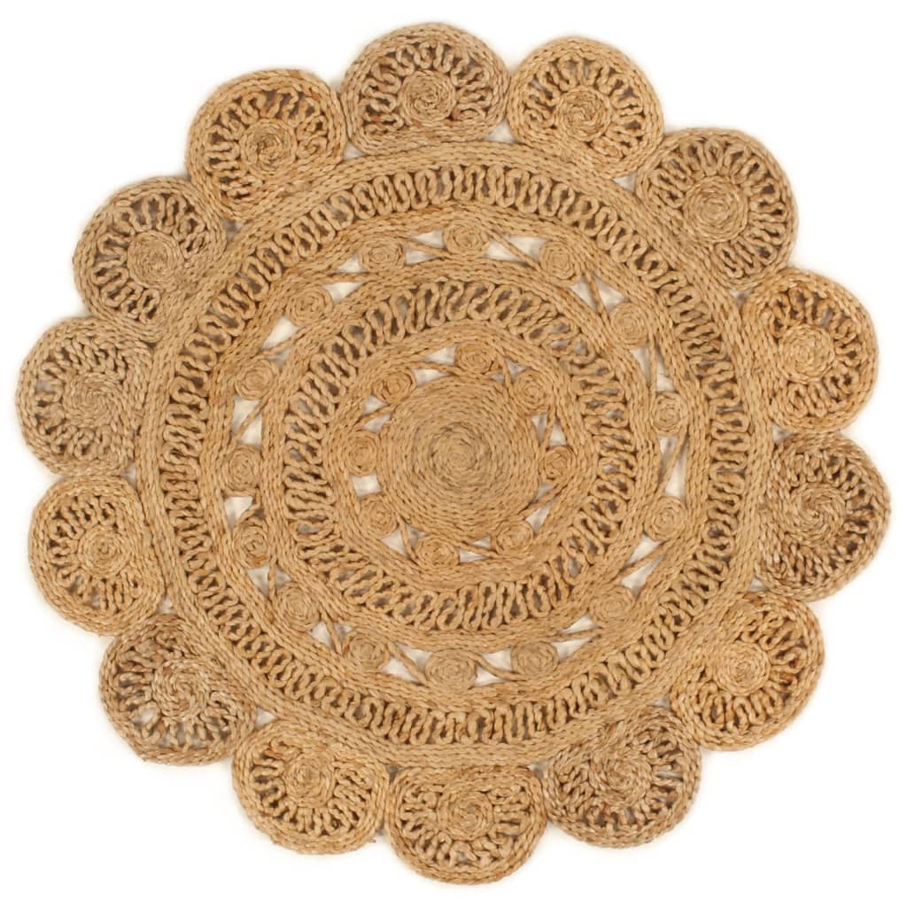 Matto käsinpunottu juutti 90 cm pyöreä - Sisustajankoti.fi