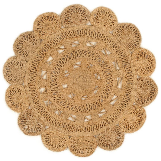 Matto käsinpunottu juutti 90 cm pyöreä - Sisustajankoti.fi