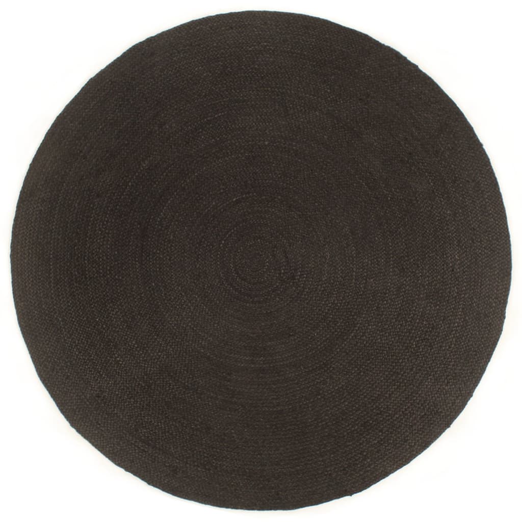 Kaksipuolinen juuttimatto antrasiitti/luonnollinen 120cm pyöreä - Sisustajankoti.fi