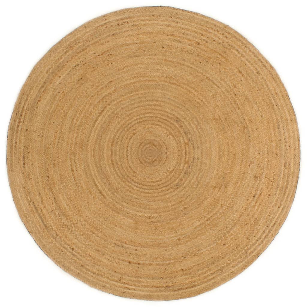 Kaksipuolinen juuttimatto antrasiitti/luonnollinen 120cm pyöreä - Sisustajankoti.fi