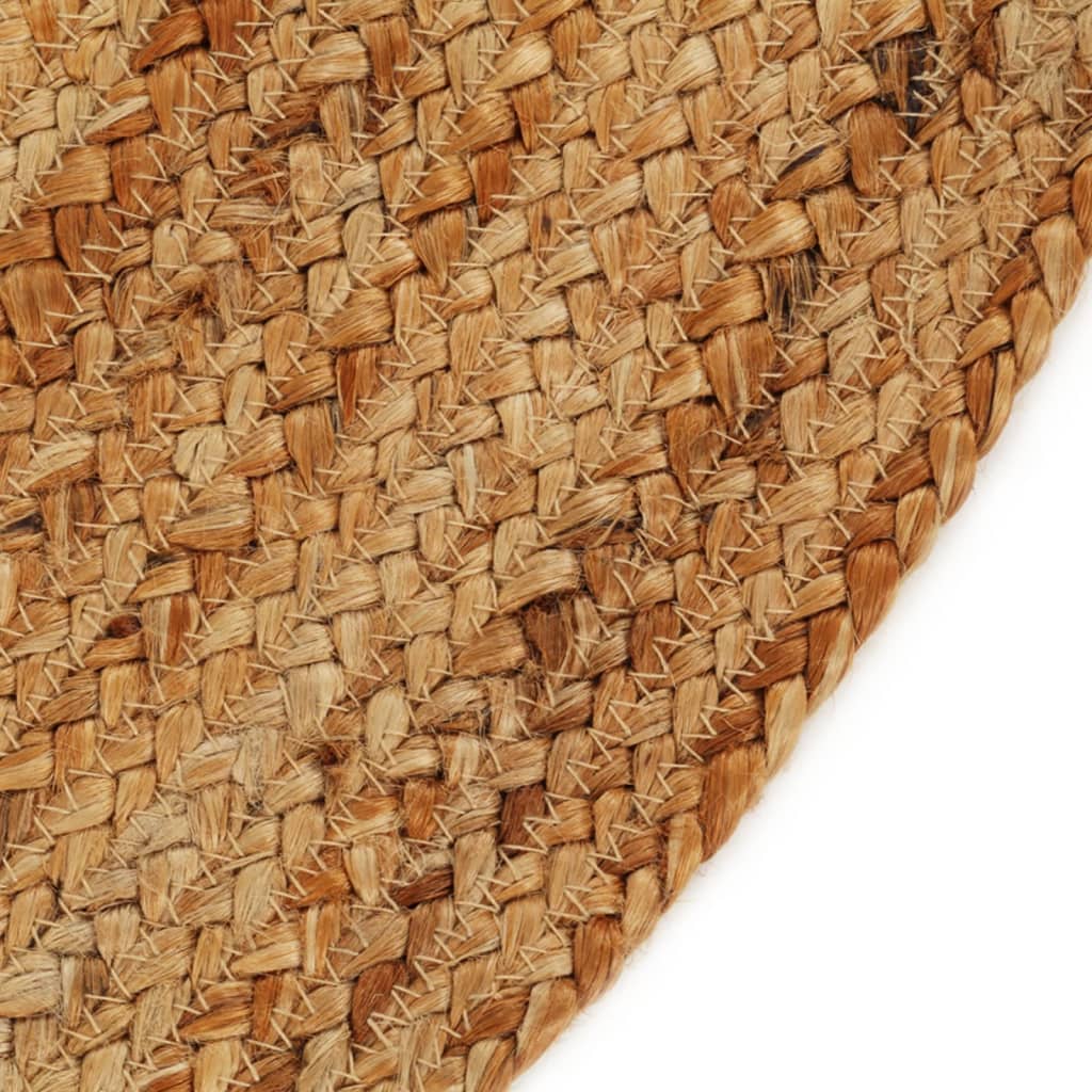 Punottu juuttimatto tupsuilla 150 cm pyöreä - Sisustajankoti.fi