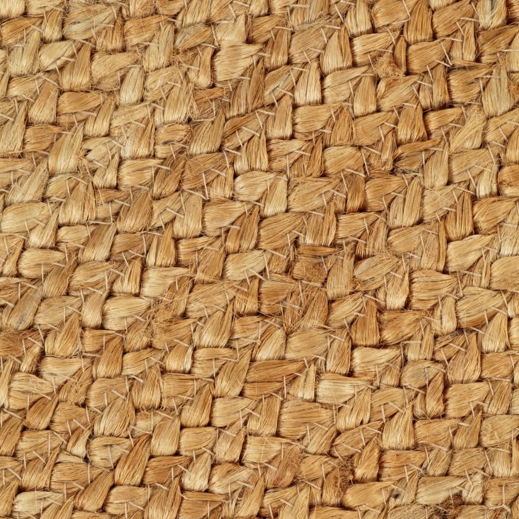 Punottu juuttimatto röyhelöreuna 120 cm pyöreä - Sisustajankoti.fi