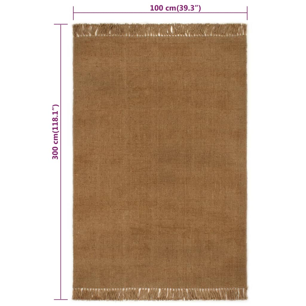 Matto hapsuilla 100x300 cm juutti - Sisustajankoti.fi