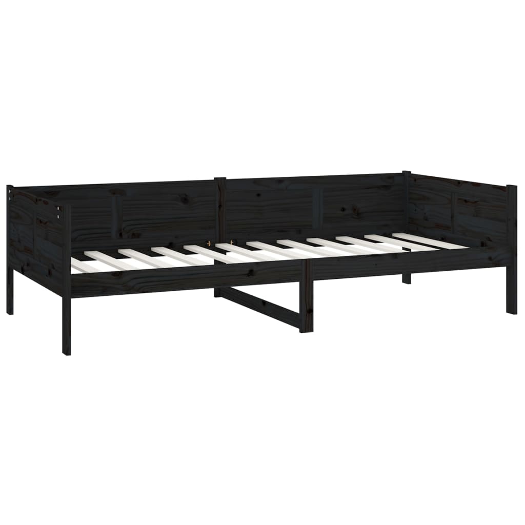 Sohvasänky musta täysi mänty 90x200 cm - Sisustajankoti.fi