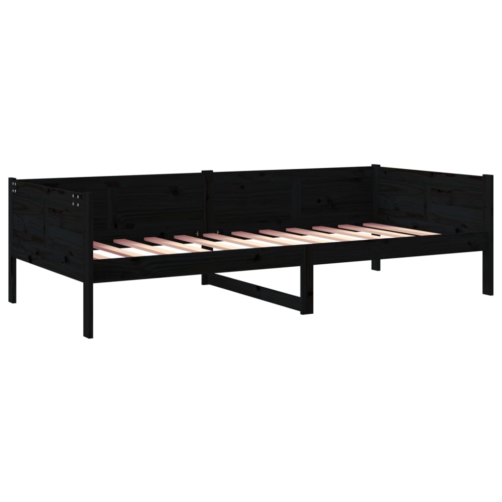 Sohvasänky musta täysi mänty 80x200 cm - Sisustajankoti.fi