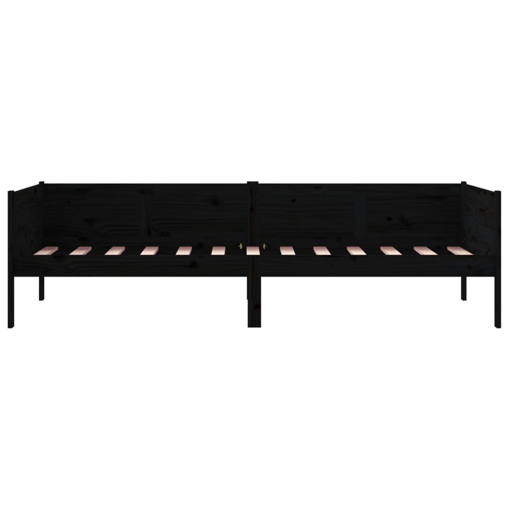 Sohvasänky musta täysi mänty 80x200 cm - Sisustajankoti.fi
