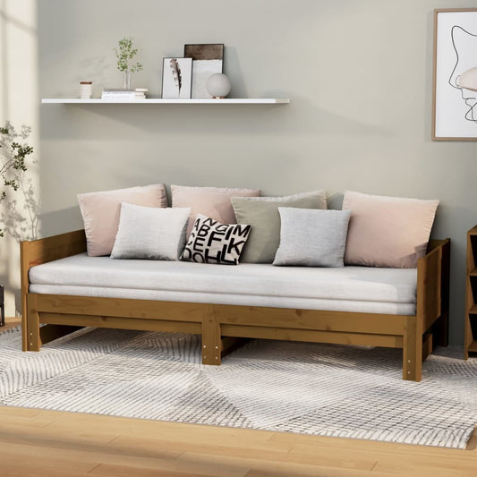 Sohvasänky ulosvedettävä hunajanrusk. täysi mänty 2x(90x200) cm - Sisustajankoti.fi