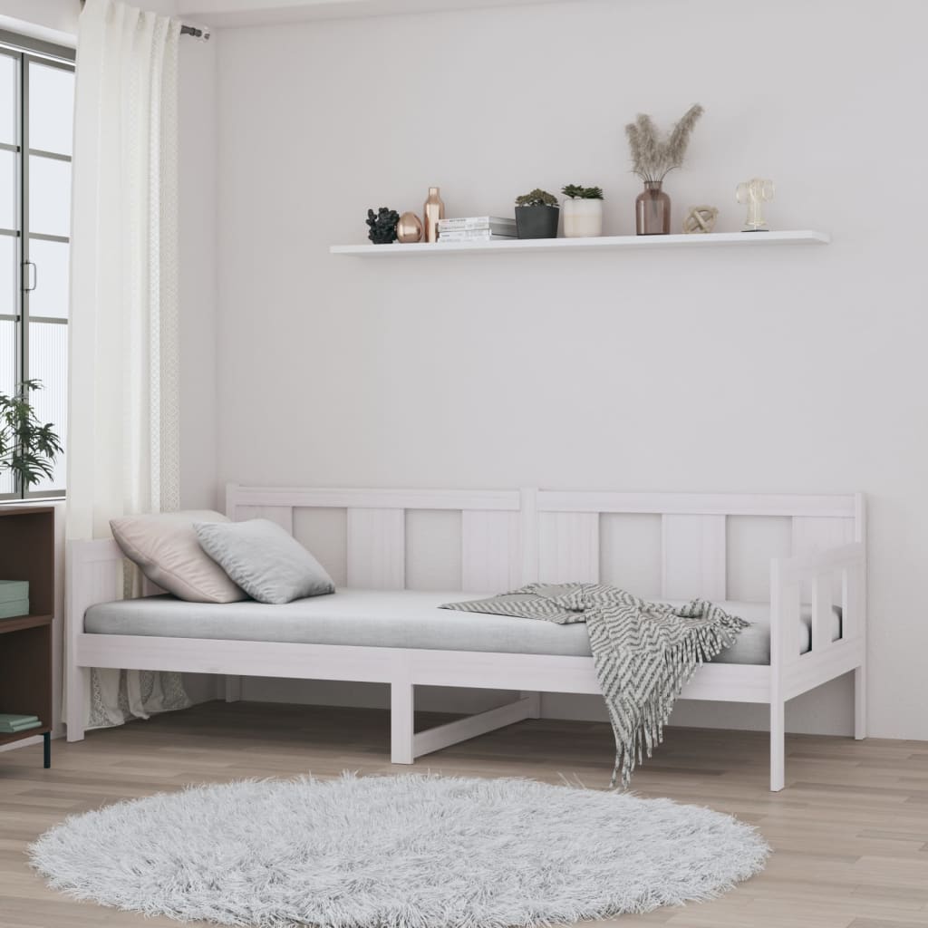Sohvasänky valkoinen täysi mänty 80x200 cm - Sisustajankoti.fi