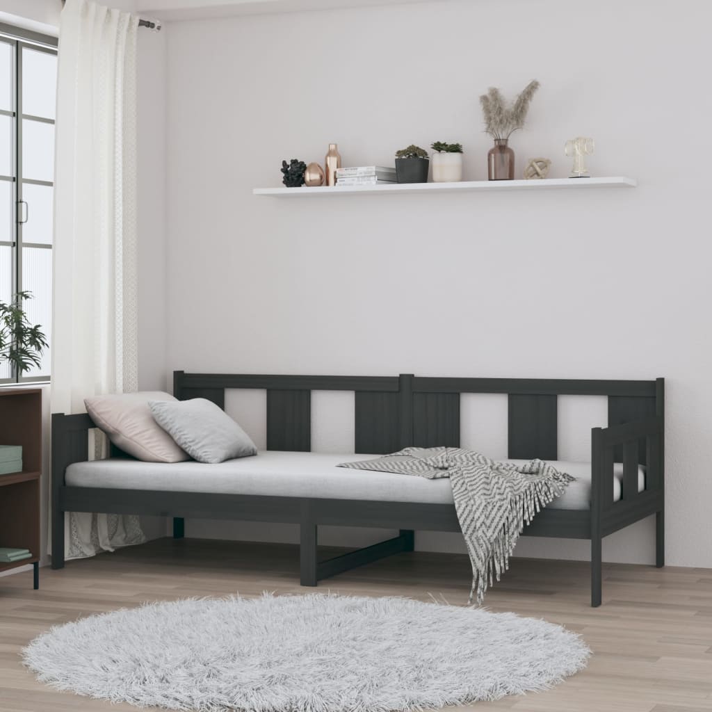 Sohvasänky harmaa täysi mänty 90x190 cm - Sisustajankoti.fi