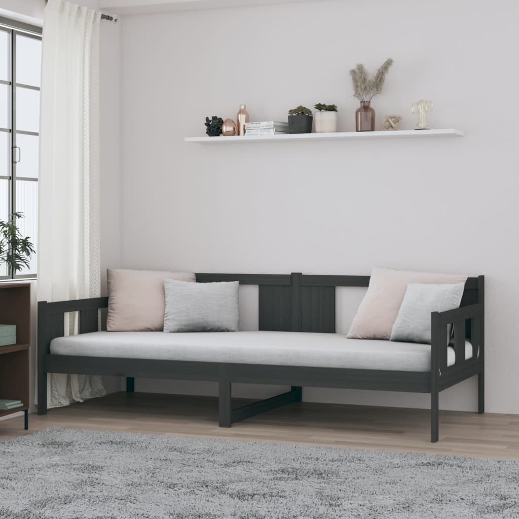 Sohvasänky harmaa täysi mänty 90x190 cm - Sisustajankoti.fi