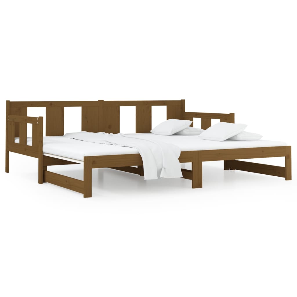 Sohvasänky ulosvedettävä hunajanrusk. täysi mänty 2x(90x190) cm - Sisustajankoti.fi