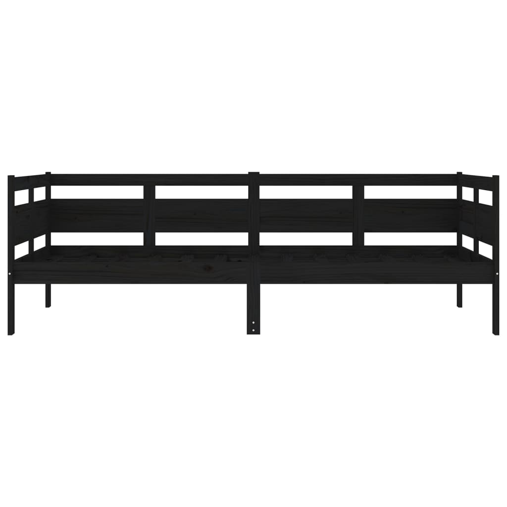 Sohvasänky musta täysi mänty 90x200 cm - Sisustajankoti.fi