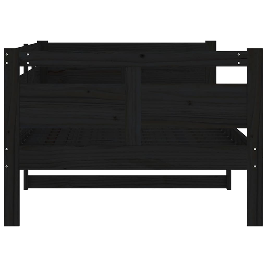 Sohvasänky musta täysi mänty 90x200 cm - Sisustajankoti.fi