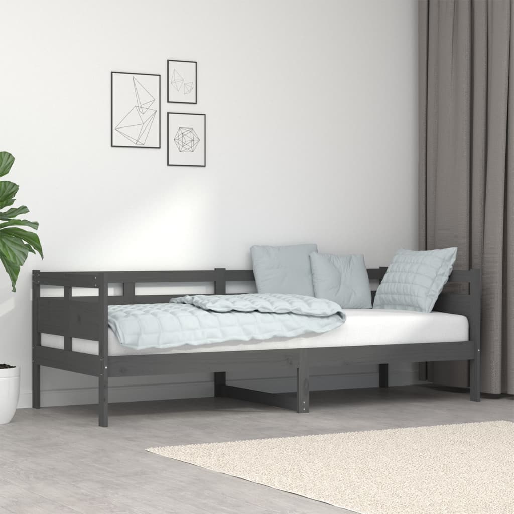 Sohvasänky harmaa täysi mänty 80x200 cm - Sisustajankoti.fi