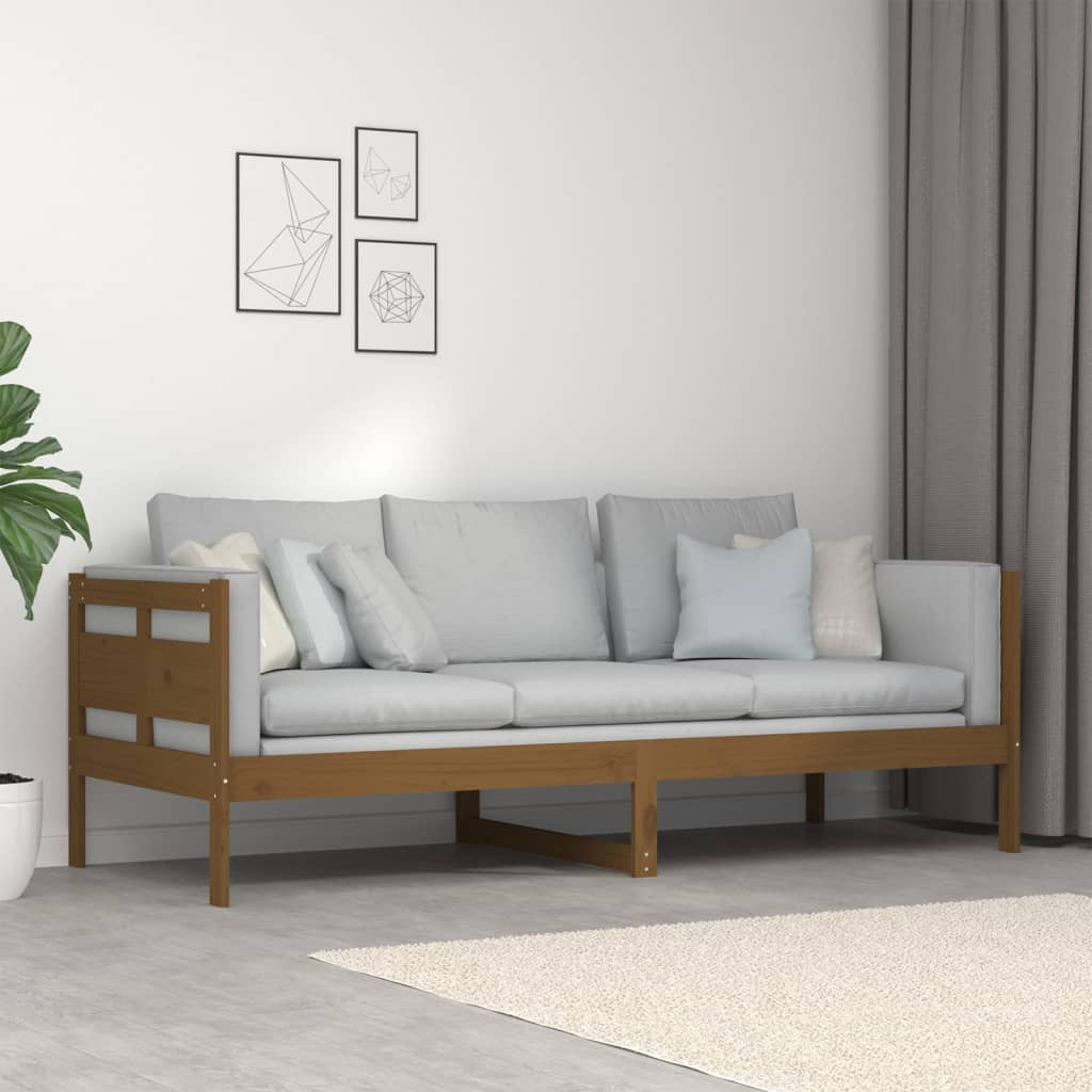 Sohvasänky hunajanruskea täysi mänty 80x200 cm - Sisustajankoti.fi