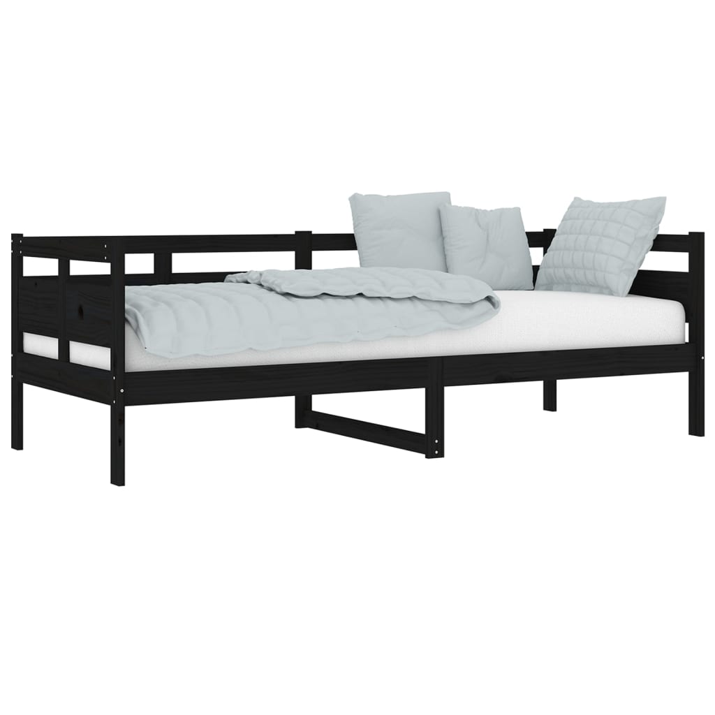 Sohvasänky musta täysi mänty 80x200 cm - Sisustajankoti.fi