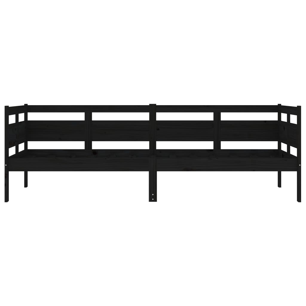 Sohvasänky musta täysi mänty 80x200 cm - Sisustajankoti.fi