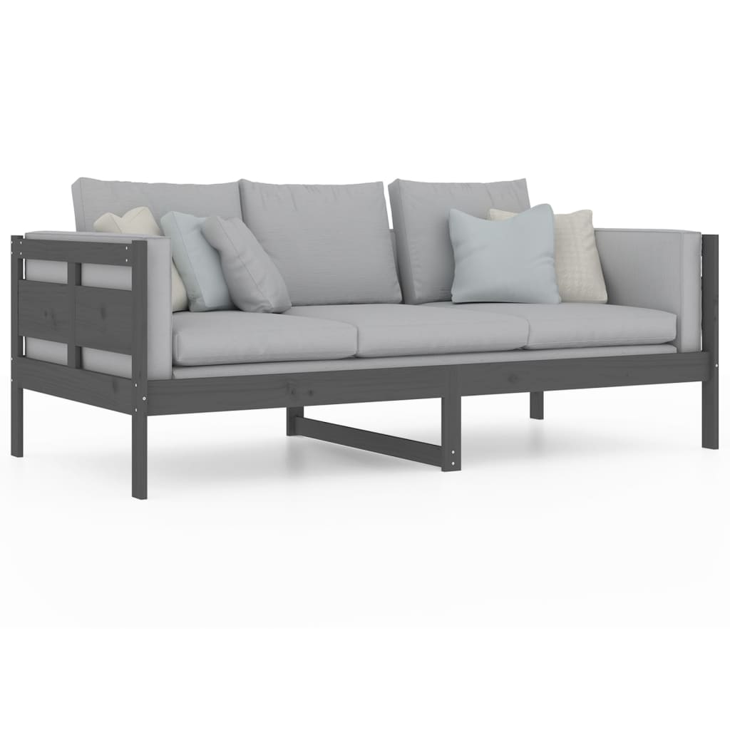 Sohvasänky harmaa täysi mänty 90x190 cm - Sisustajankoti.fi