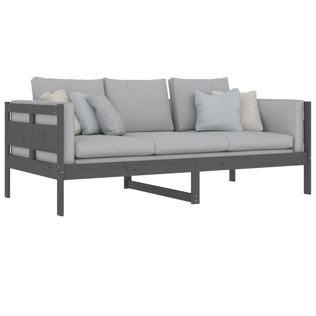 Sohvasänky harmaa täysi mänty 90x190 cm - Sisustajankoti.fi