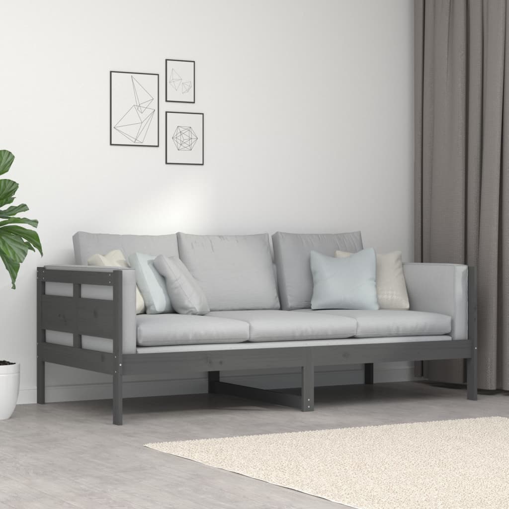 Sohvasänky harmaa täysi mänty 90x190 cm - Sisustajankoti.fi
