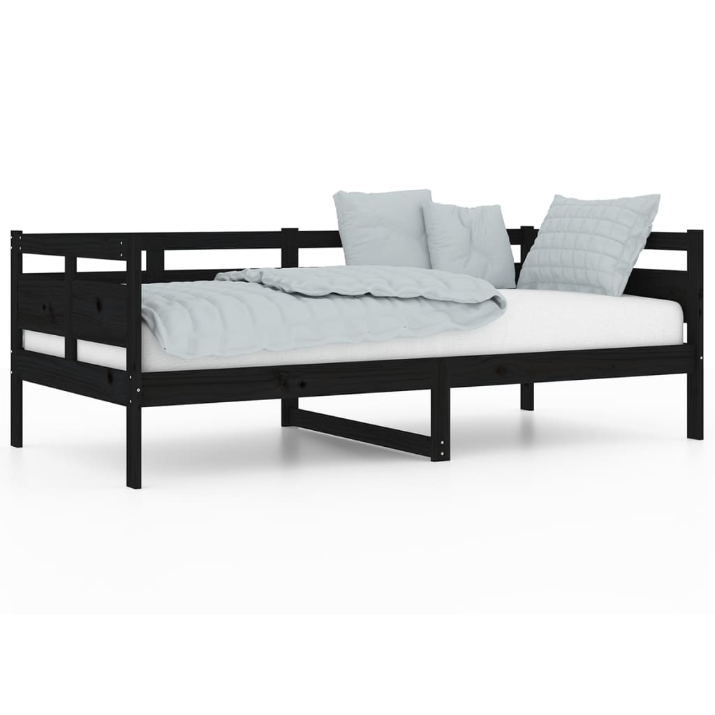 Sohvasänky musta täysi mänty 90x190 cm - Sisustajankoti.fi