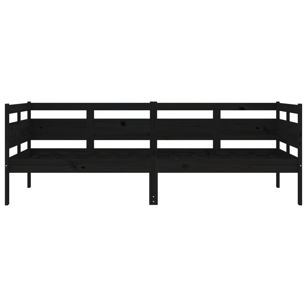 Sohvasänky musta täysi mänty 90x190 cm - Sisustajankoti.fi